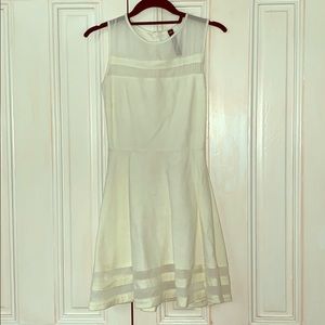 Lord & Taylor Design Lab White/Cream A-Line Dress